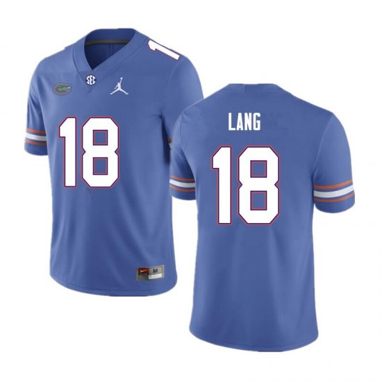 Men's Florida Gators #18 Dante Lang NCAA Nike Royal Authentic Stitched College Football Jersey RIF1562SE